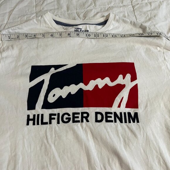 Vintage Tommy Hilfiger T Shirt White size L Mens - Picture 4 of 8